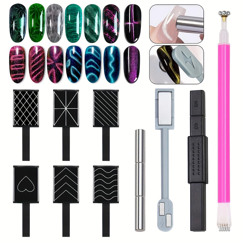 Misscheering 12pcs Cat Set For Nail Art – Includes Floral, Lightning Bolt & Plum Designs With Pink Gradient Tool – Odorless, For Stunning Gel Polish Designs, Cat Art Beauty & Personal Care Shop Online at Dubai Trades 2