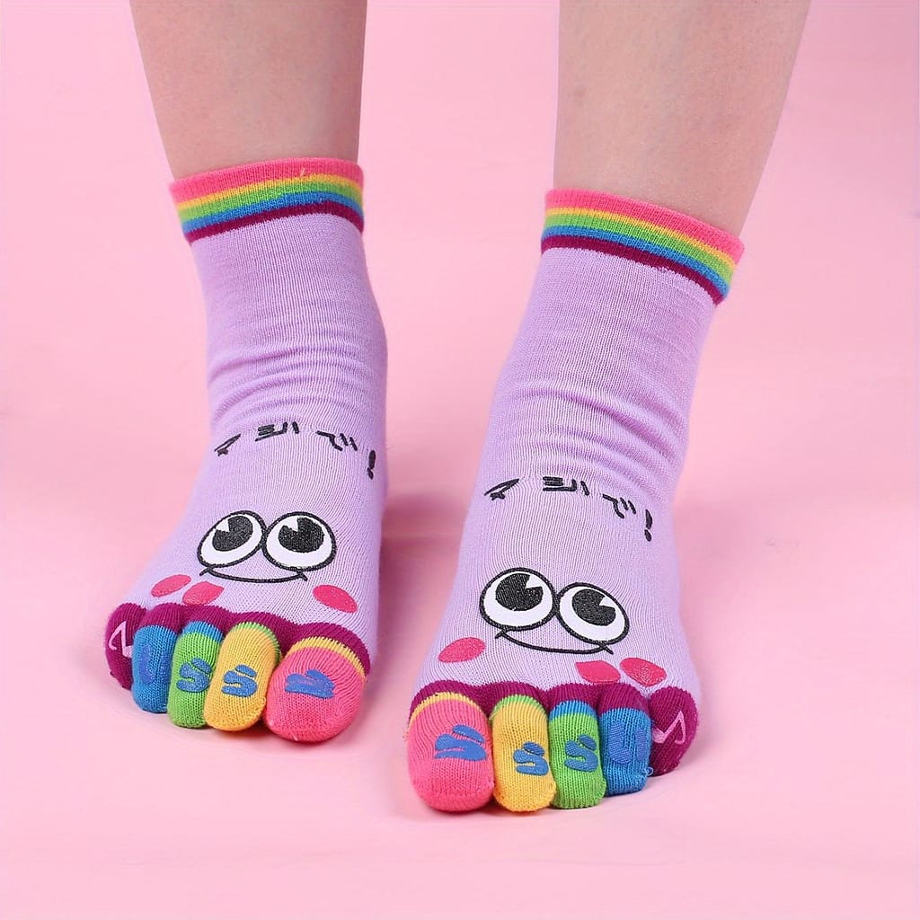 Music Festival Cartoon Print Toe Socks, Sports Socks For Running Athletic, Women’s Stockings & Hosiery Accessories Shop Online at Dubai Trades 2