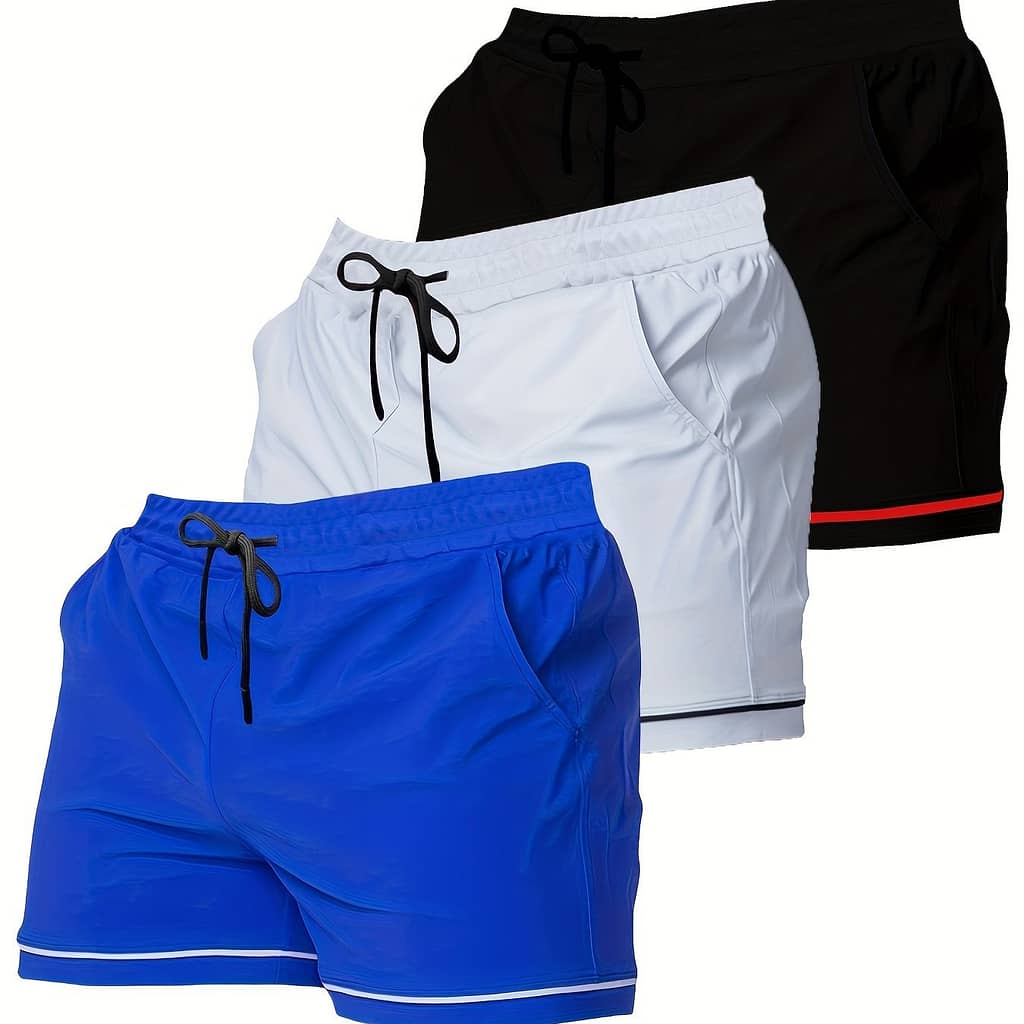 New Combination Pack Men’s Shorts For Fitness, Basketball, Running, Training, , Quick-drying, Breathable, Single Layer, Three-point Shorts, Multi-pack Active Shop Online at Dubai Trades 2