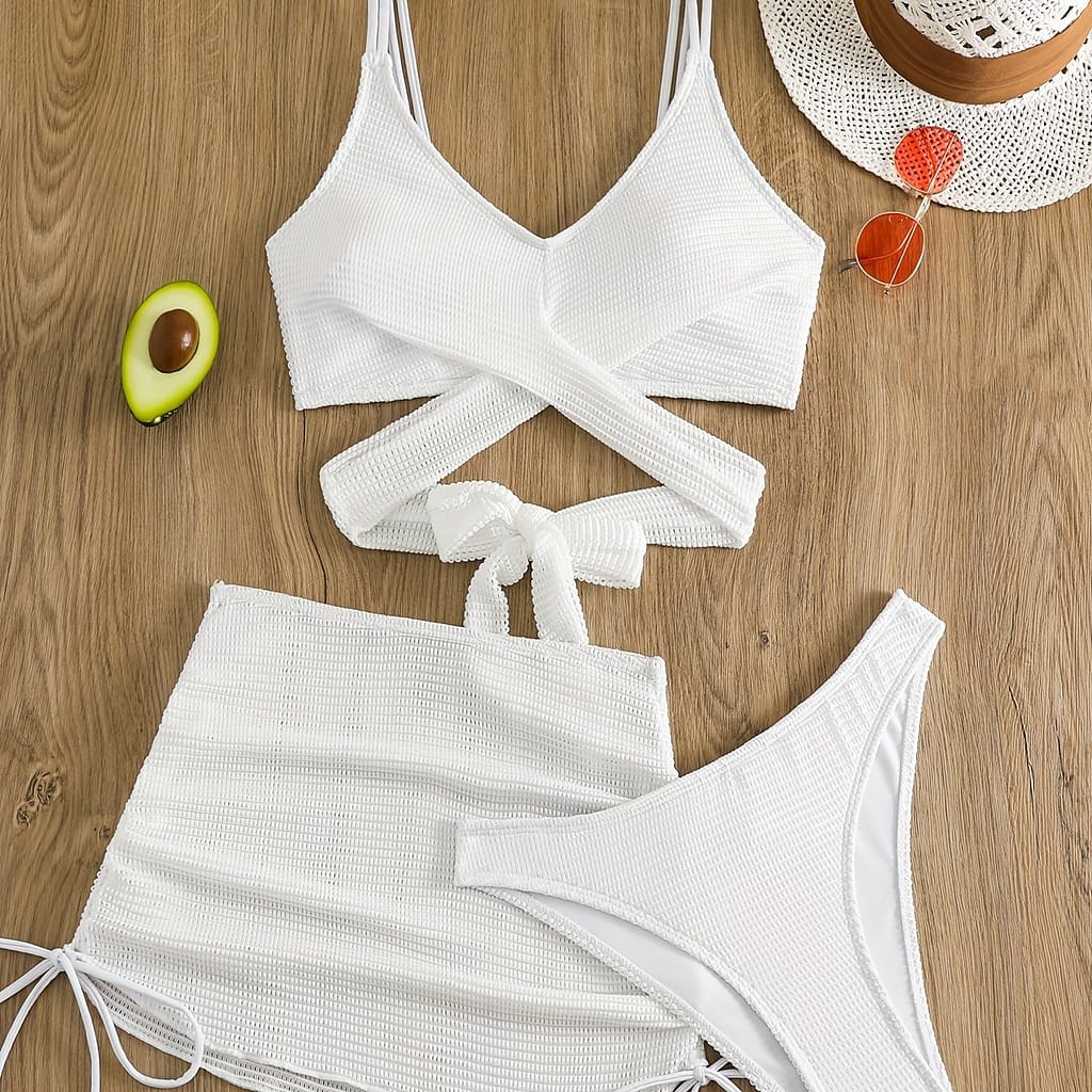 New Stylish And Sexy -strap Women’s Bikini Set For Swimming., Beachwear Fashion|highwaisted Bikini|stretchy Polyester , High Waisted Bikini Set Bikinis Shop Online at Dubai Trades 2