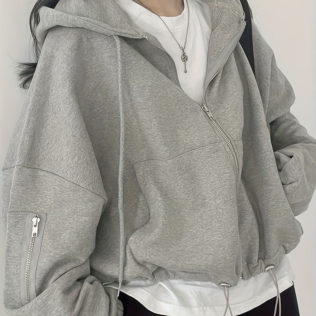 New Stylish Short Open-chest Hooded Sweatshirt For Women Clothing Shop Online at Dubai Trades 2