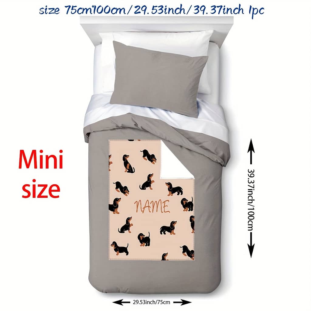 Personalized , Name Dachshund Dog Throw Blanket – , Warm & For Couch, Bed, Office – Holiday , All- Bedding Shop Online at Dubai Trades 2