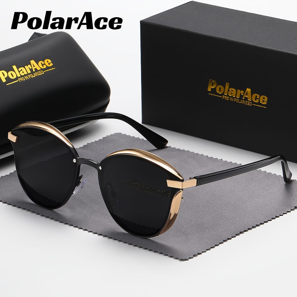 Polarace Unisex Polarized Glasses, Alloy & Acetate Oval Frame, Abs Lens, Uv Protection, , Daily Leisure Sports Glasses With Case, Decorative Eyewear For Outdoor Activities Accessories Shop Online at Dubai Trades 2