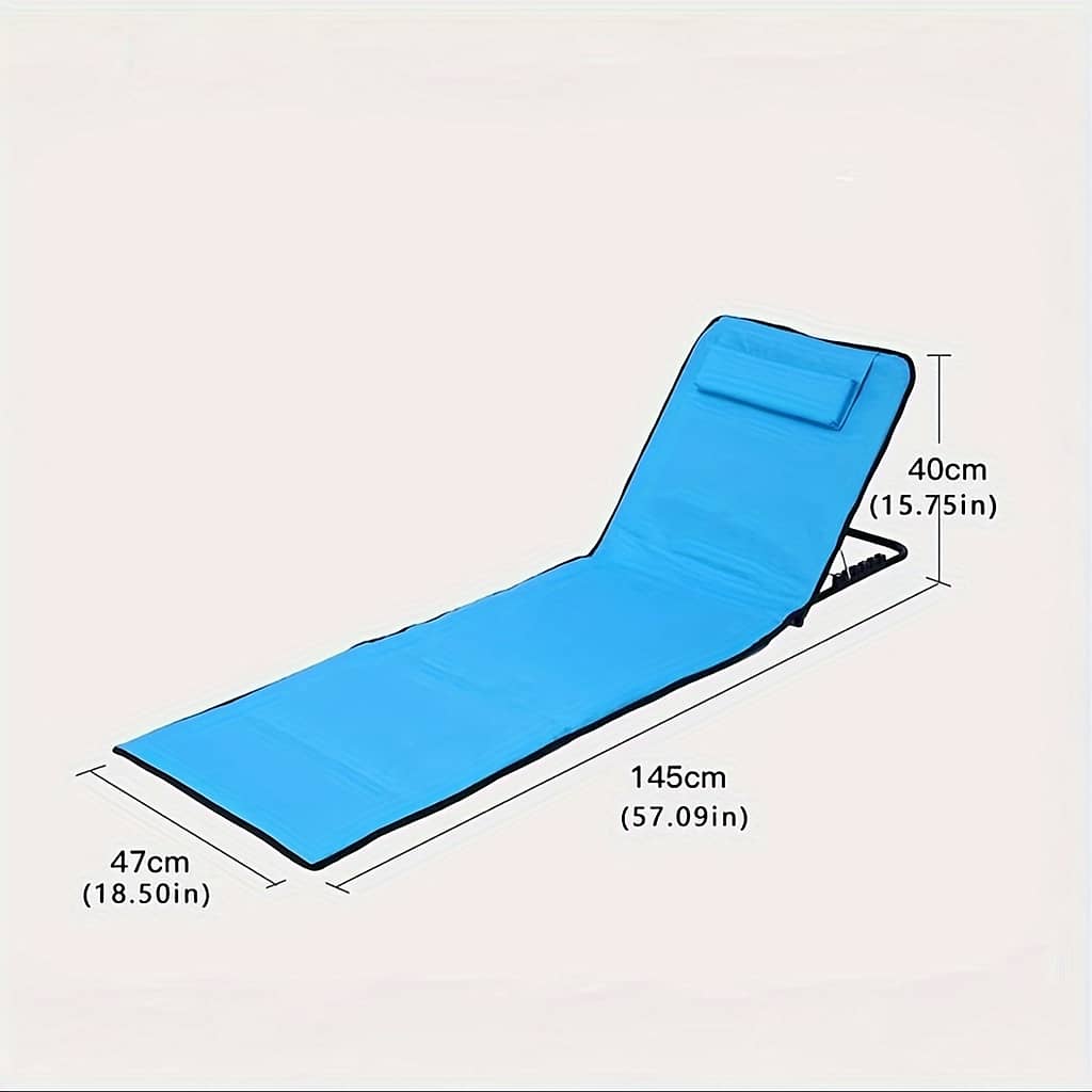 Portable Beach Folding Bed – 5-position Outdoor Folding Lounger, Suitable For Beach Leisure And Rest Camping & Hiking Shop Online at Dubai Trades 2