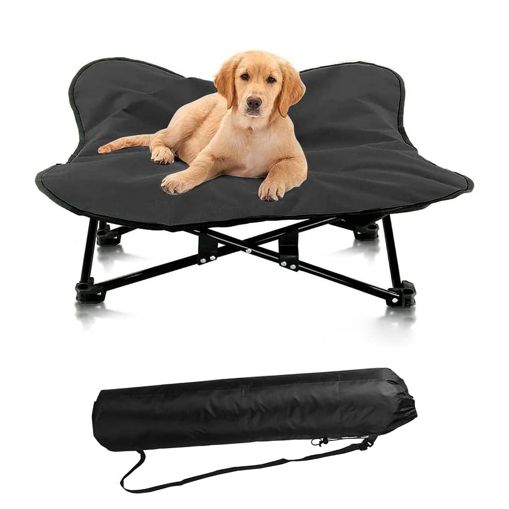 Portable Elevated Dog Bed: Suitable For Indoor/outdoor Travel & Camping – Folds For – Soft Top Cover – Suitable For Large & Small Dogs – Nylon Material – Zipper Closure Carriers Shop Online at Dubai Trades 2