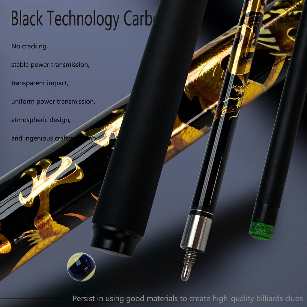 Premium Carbon Fiber Billiards Cue 12.5mm Tip China Dragon Split Cue 19oz 20.5oz Suitable For Any Occasion Billiards & Pool Shop Online at Dubai Trades 2