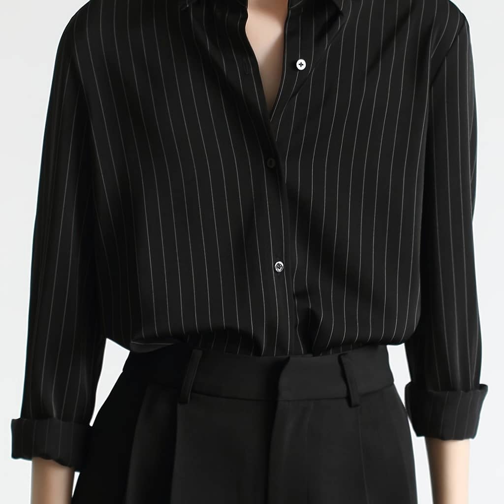 Print Button Front Shirt, Casual Long Sleeve Blouse For Spring & Fall, Women’s Clothing Blouses Shop Online at Dubai Trades 2