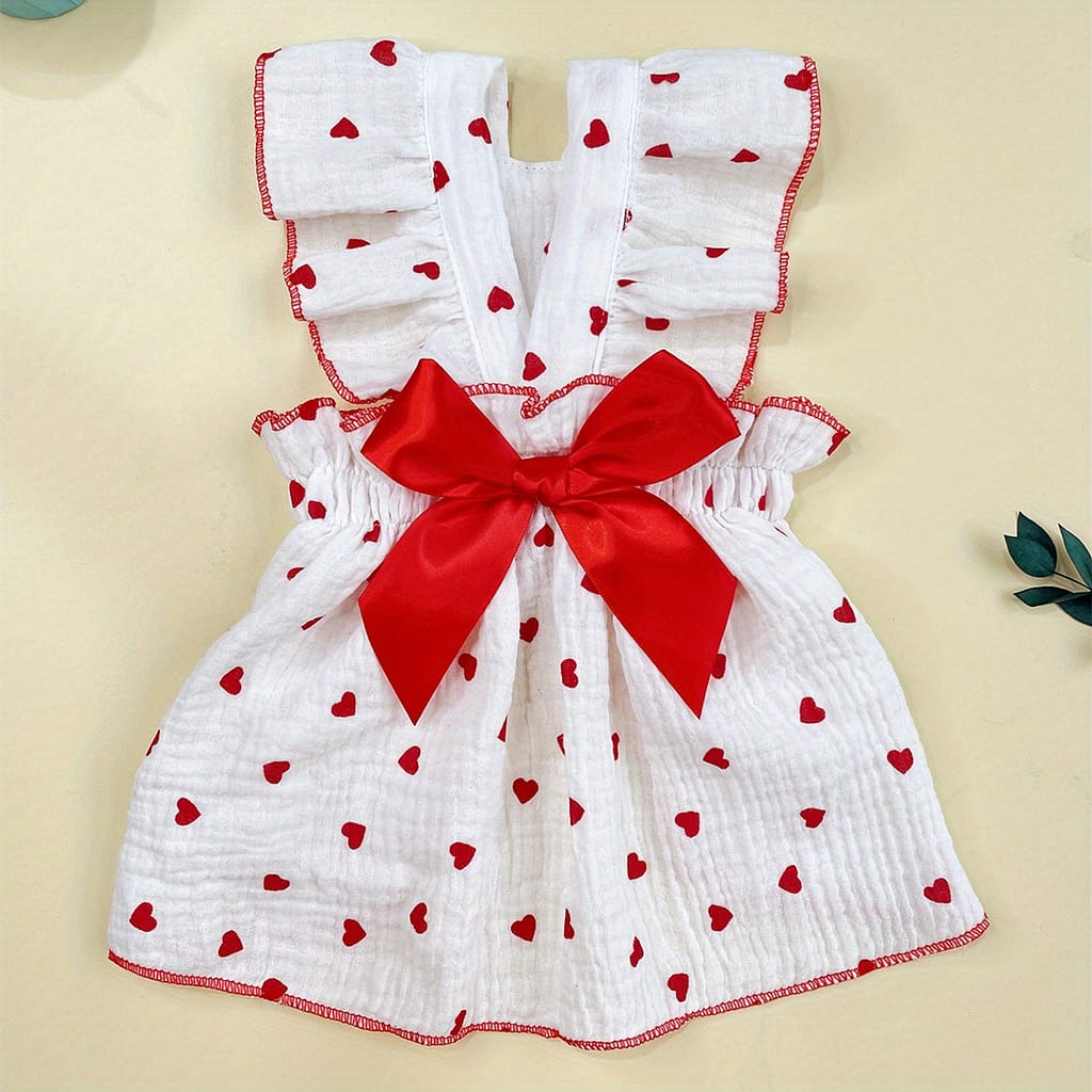Print Dog Dress With Bow – Birthdays And Holidays – Available In Sizes For Small, Medium, And Large Dogs Apparel & Accessories Shop Online at Dubai Trades 2