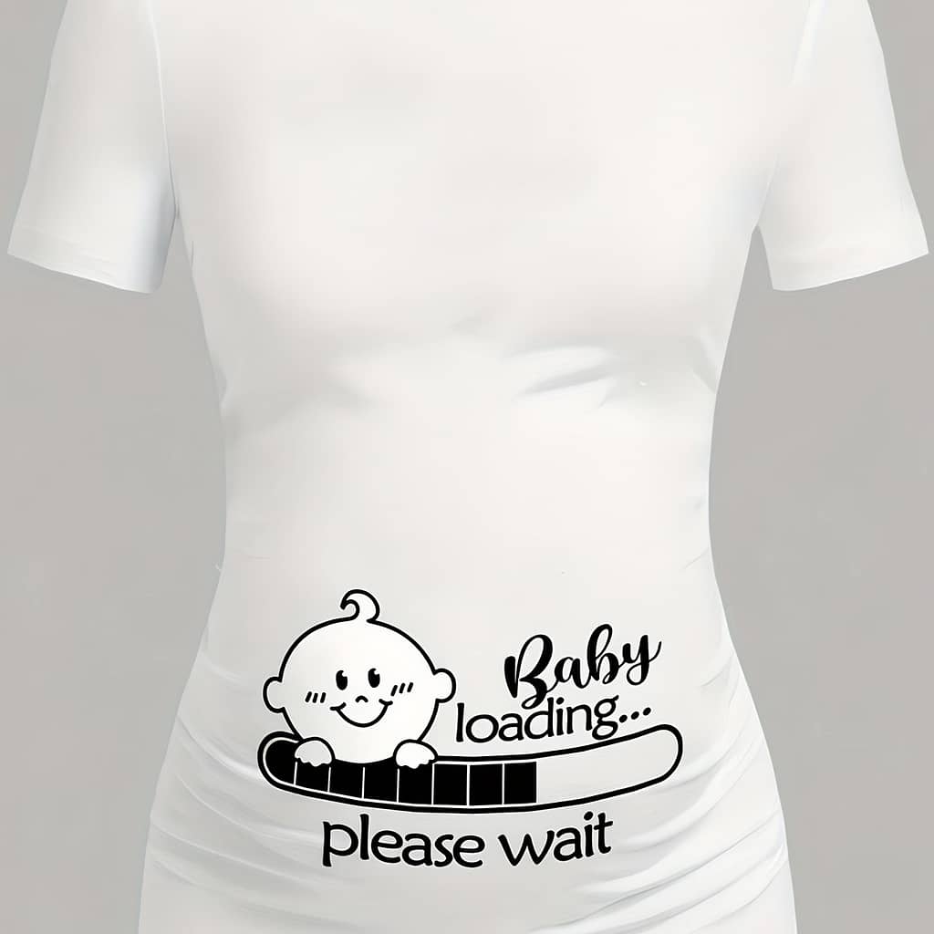Print Short-sleeve T-shirt For Pregnant Women 17 Clothing, Shoes & Jewelry Shop Online at Dubai Trades 2
