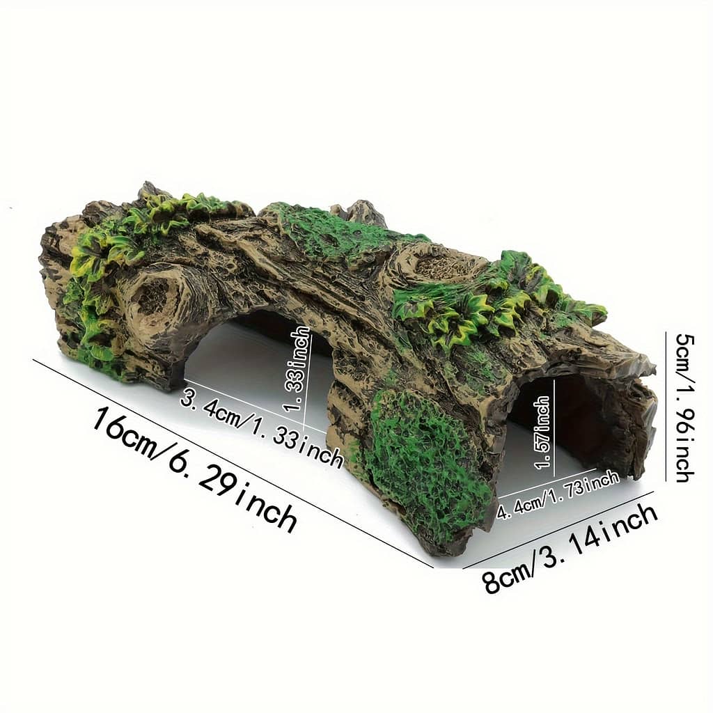Resin Stump Cave Ornament For Fish , Reptile Hideaway Habitat Decor, Aquatic Animal Shelter Accessory Aquarium Décor Shop Online at Dubai Trades 2