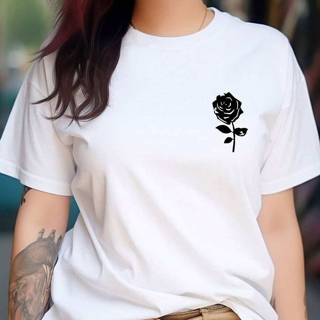 Rose Neck T-shirt, Casual Short Sleeve T-shirt For , Women’s Clothing Clothing Shop Online at Dubai Trades 2