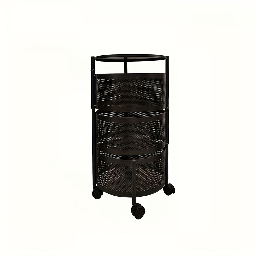 Rotating Storage Rack With Drawers – Round Metal Organizer Tower With Rolling Wheels For Home, Office & Dorm, Utility Racks Home & Kitchen Shop Online at Dubai Trades 2