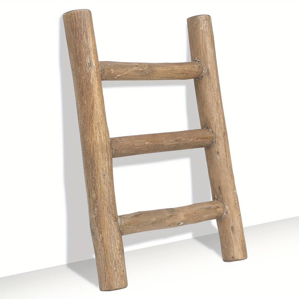 Rustic Farmhouse Mini Wooden Ladder – Versatile Tea Towel Holder & Display Rack For Kitchen And Bathroom Decor, Brown, Towel Racks Bathroom Storage & Organization Shop Online at Dubai Trades 2