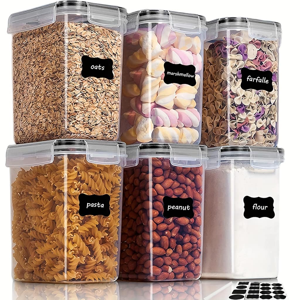 Rv Must-have! 2pcs/6pcs Airtight Food Storage Containers 54oz/1.6l-plastic Kitchen Pantry Storage Containers For Sugar, Flour, Baking Supplies – Suitable For Domestic Scenes Business, Industry & Science Shop Online at Dubai Trades 2