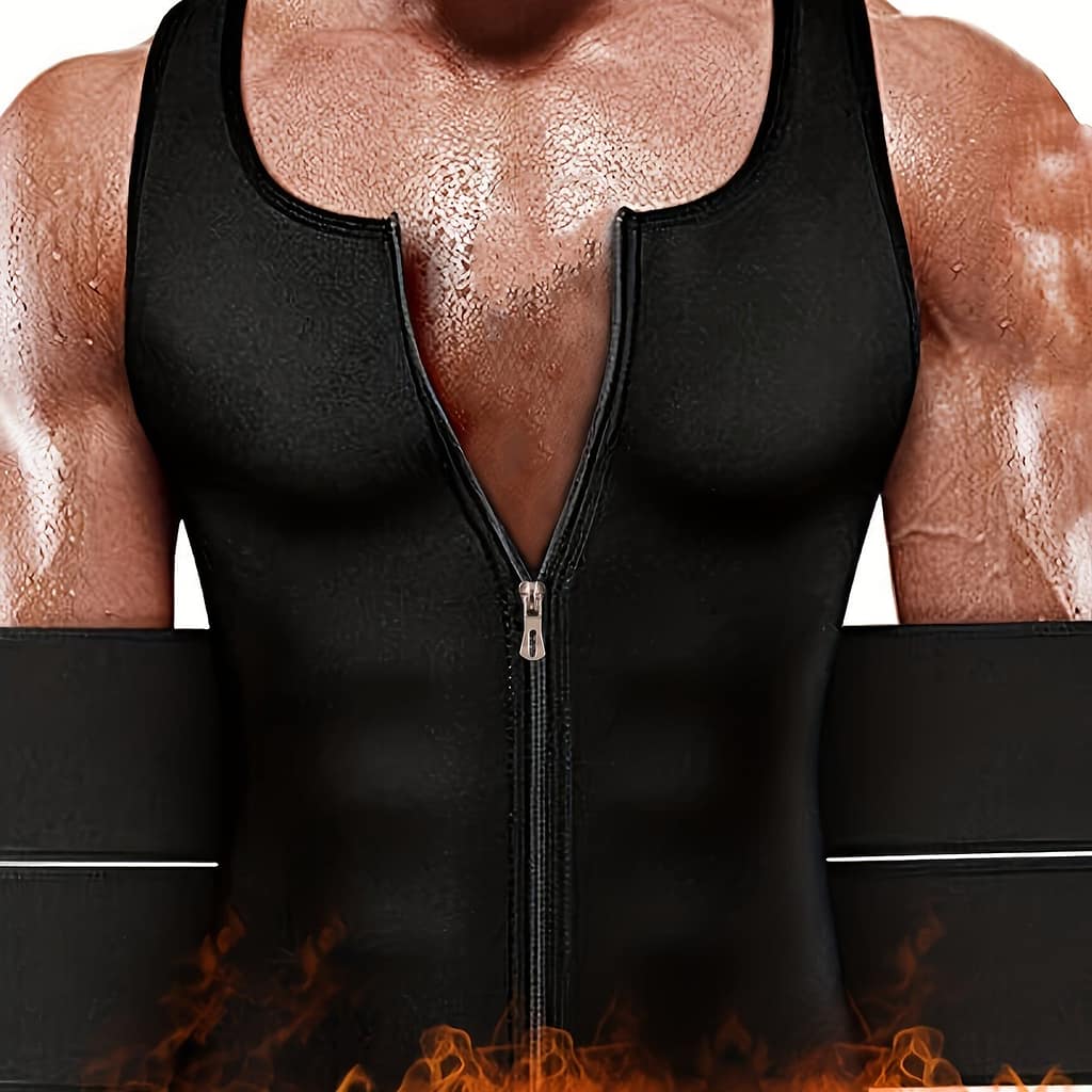 Sauna Double Belt Vest Male Sports Vest Gym Shirt Neoprene Suddenly And Violently Sweat Suit Clothing Shop Online at Dubai Trades 2