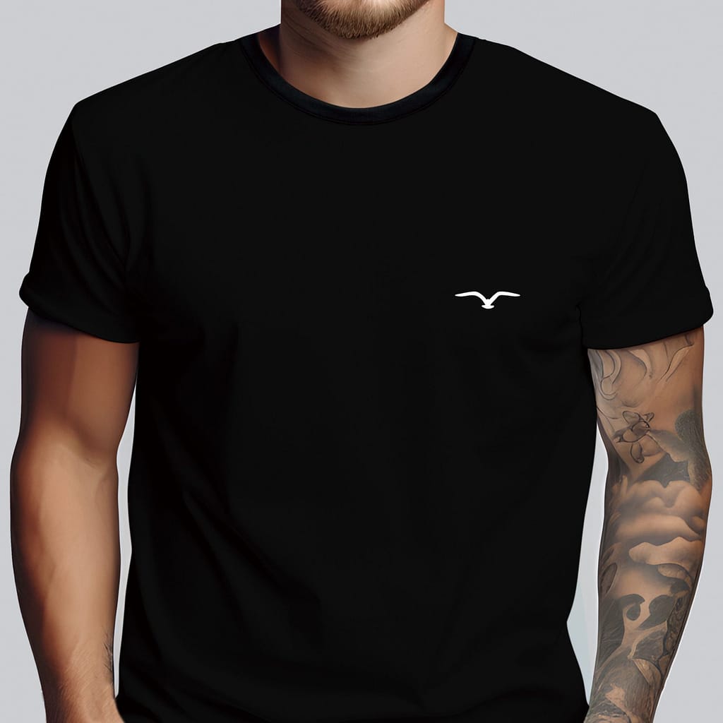 Seagull Print Tee Shirt, Tees For Men, Casual Short Sleeve T-shirt For Summer Clothing Shop Online at Dubai Trades 2