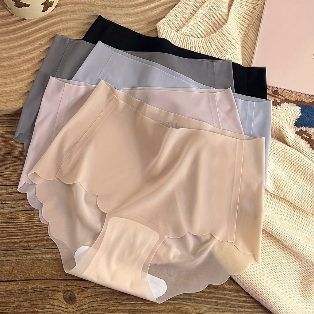 Set Of 5 Seamless Women’s Thin Mid-rise Quick-dry Triangle Shorts, Popular Face Mask Style. Bikinis Shop Online at Dubai Trades 2