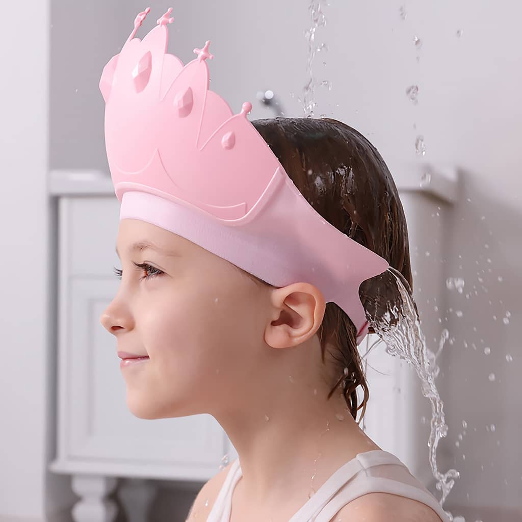 ‘ Shower Cap With Ear Protection – Waterproof, Adjustable Bath Hat For Safety & – Perfect Gift For Thanksgiving, Halloween, Easter – Available In Pink, Red, Blue, Yellow Baby Care Shop Online at Dubai Trades 2