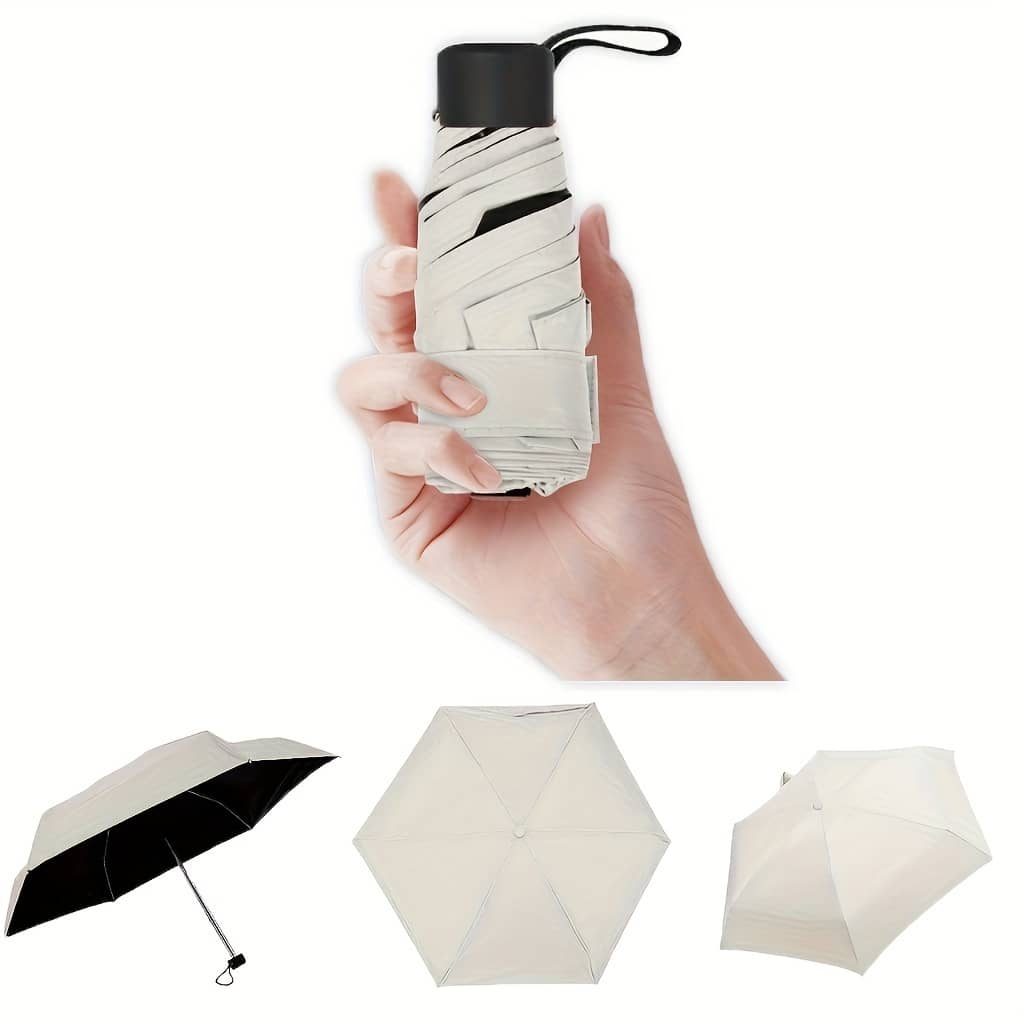 Solid Folding Umbrella With Uv Protection, Casual Lightweight Portable Durable Umbrella For Clothing, Shoes & Jewelry Shop Online at Dubai Trades 2