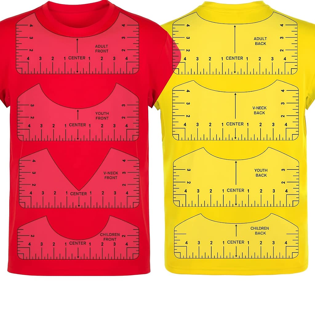T-shirt Ruler Guide For Vinyl Alignment – Adult, Youth Sizes | Heat Transfer Design Centering Template | Pvc Material, Sewing Craft Supplies, Sewing Crafts Arts, Crafts & Sewing Shop Online at Dubai Trades 2