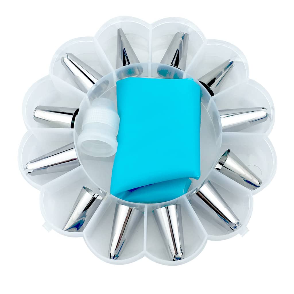 14pcs Set Cake Piping Nozzle, Includes Reusable Piping Bag And Storage Box, Homemade Cake Baking, Cake Decorating Tools Bakeware Shop Online at Dubai Trades 2
