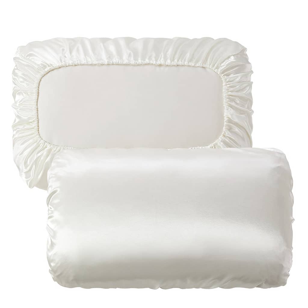 2pcs Soft And Breathable Satin Pillowcase With Elastic Cord – A Comfortable Sleep In Your Bedroom Bedding Shop Online at Dubai Trades 2
