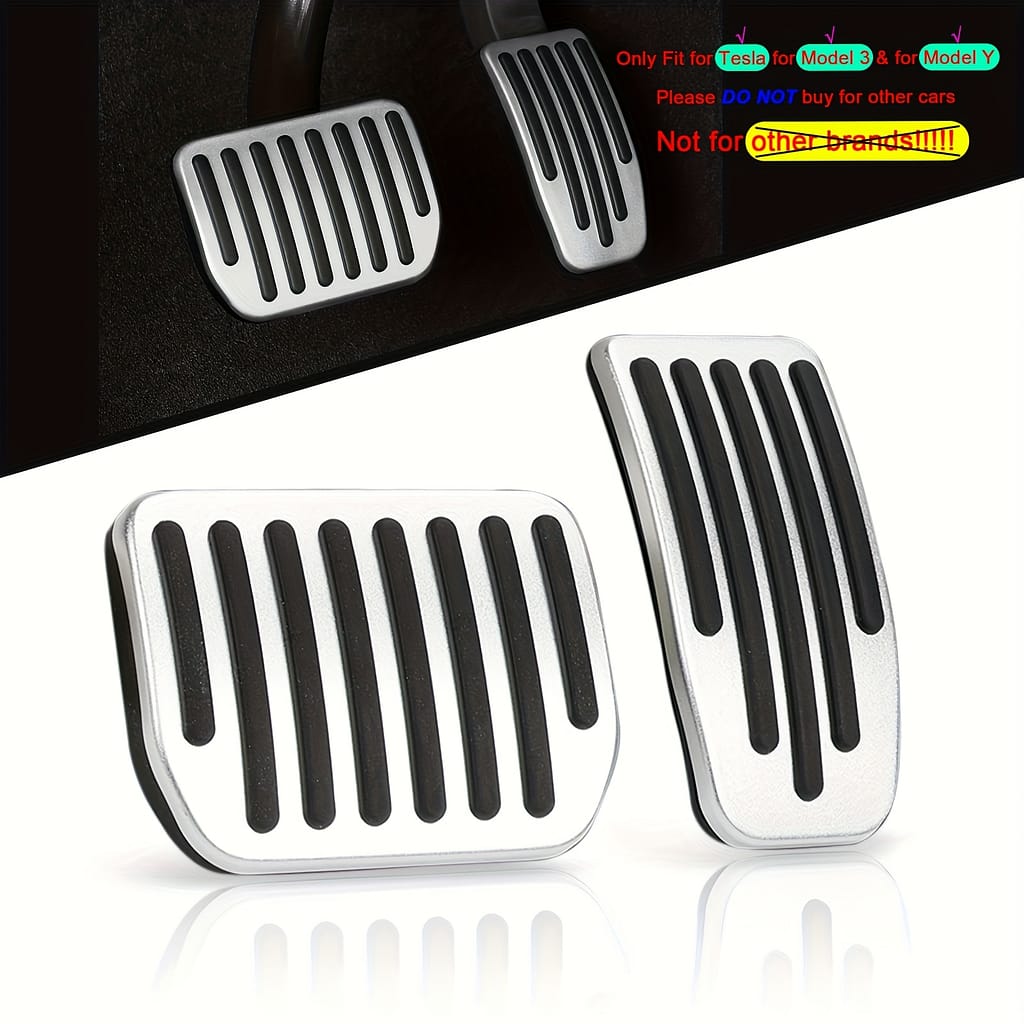 Foot Pedal Pads Set For Model 3 For Model Y, Non-slip Performance Aluminum Car Accessories Brake & Accelerator Pedal Covers For Model 3/y Automotive Shop Online at Dubai Trades 2