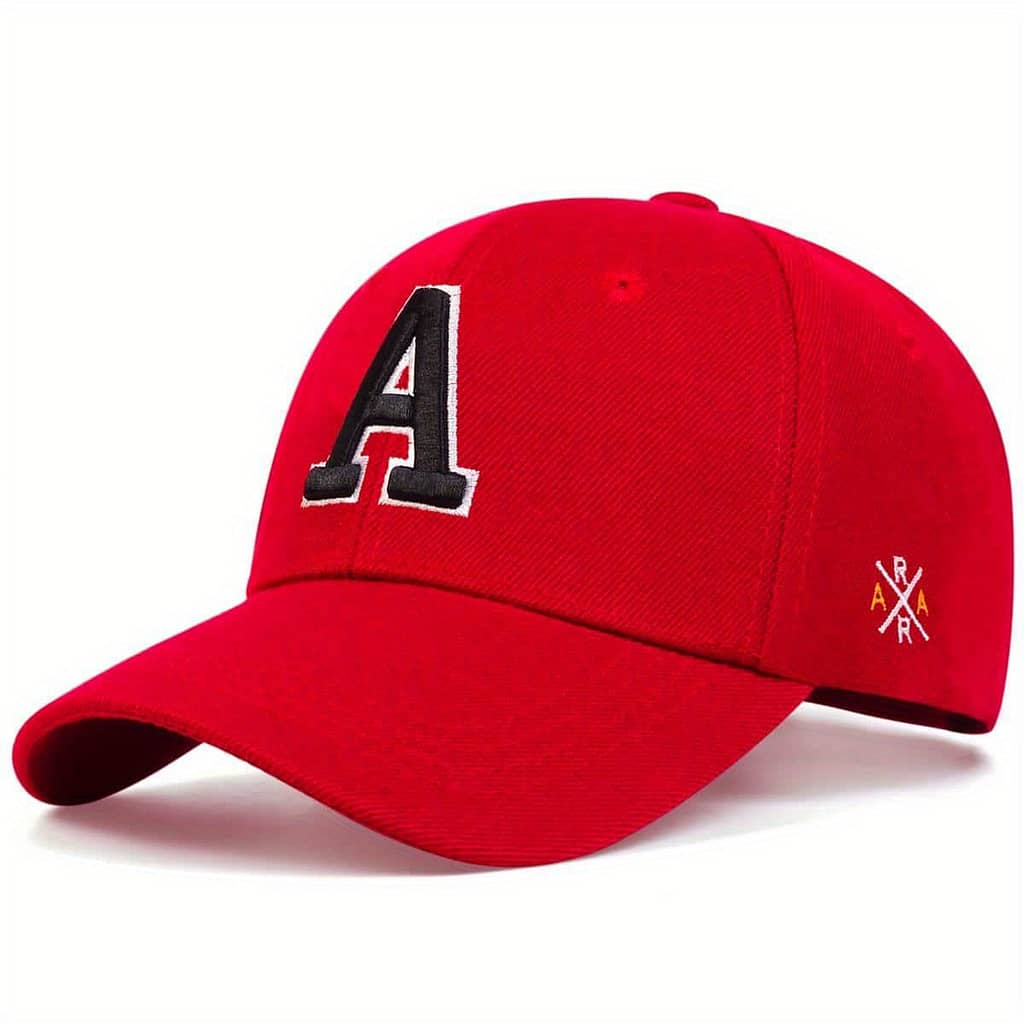 Letter A Embroidery Baseball Cap Solid Color Simple Casual Sports Hat Sunscreen Dad Hats Accessories Shop Online at Dubai Trades 2