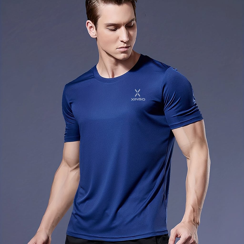 Men’ Color Ultralight Quick T-shirt, Breathable Lightweight Top For Fitness Training Workout Running Gym Active Shirts & Tees Shop Online at Dubai Trades 2