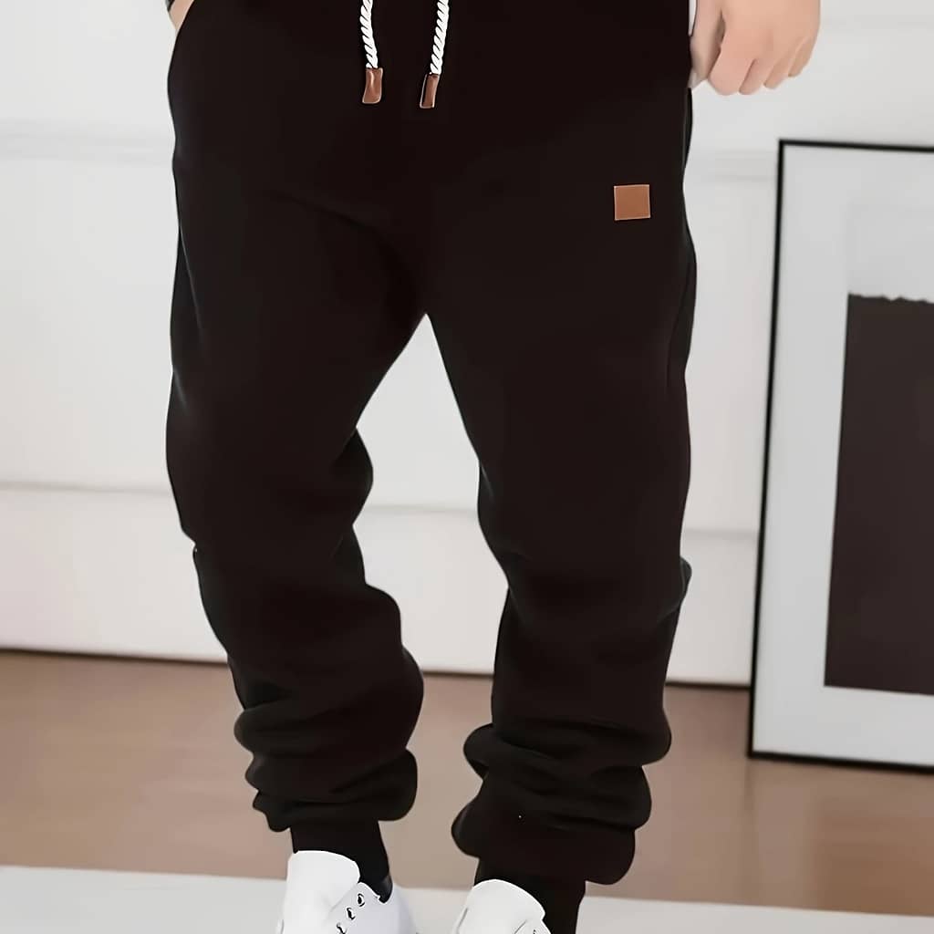 Men’s Slim Fit Casual Trousers Drawstring Waist Sweatpants For Autumn And Winter Casual Shop Online at Dubai Trades 2