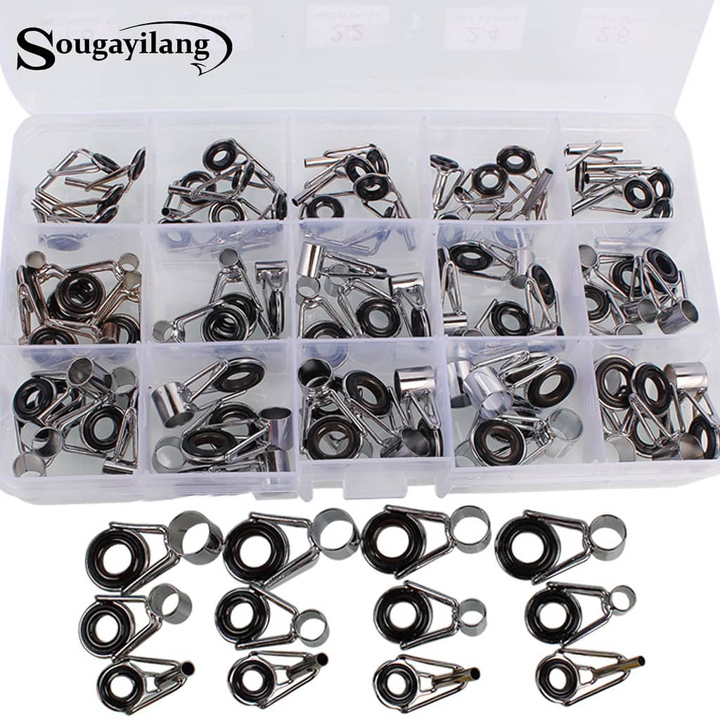 Sougayilang 75pcs 15 Sizes Diy Fishing Rod Guides Repair Kit Fishing Shop Online at Dubai Trades 2