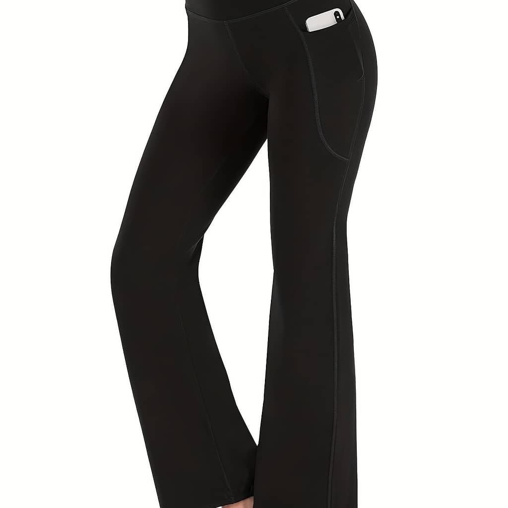Women’s High Waist Bootcut Yoga Pants With Slimming Effect And Convenient Pockets – Fitness And Workout Activities Clothing Shop Online at Dubai Trades 2