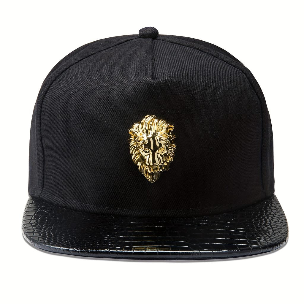 Trendy Red Hip-hop Snapback Hat With Golden Emblem – Punk Rock Acrylic, Lightweight & Hand-washable – Ideal Gift For Street Dance Fans Accessories Shop Online at Dubai Trades 2