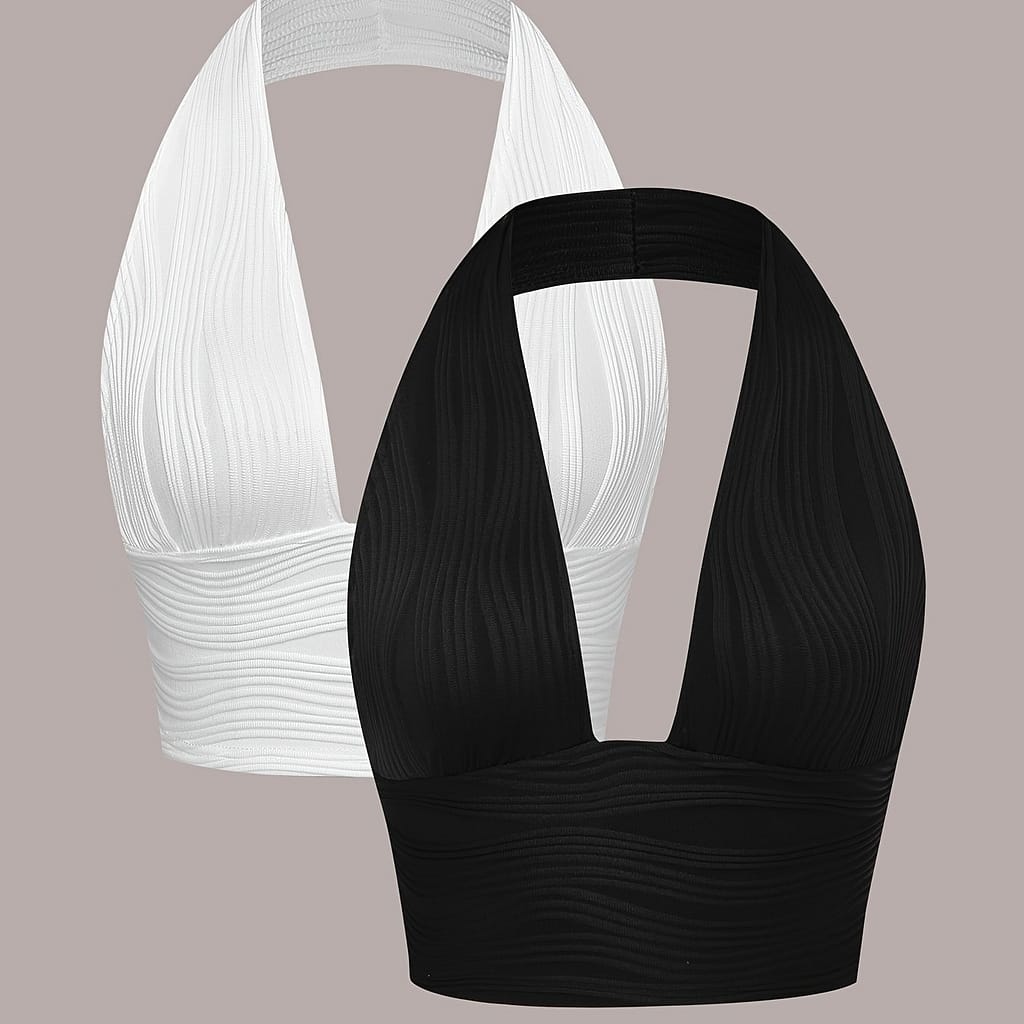 Two-pack Of Solid Color Sexy Off-shoulder Short Tops Clothing Shop Online at Dubai Trades 2