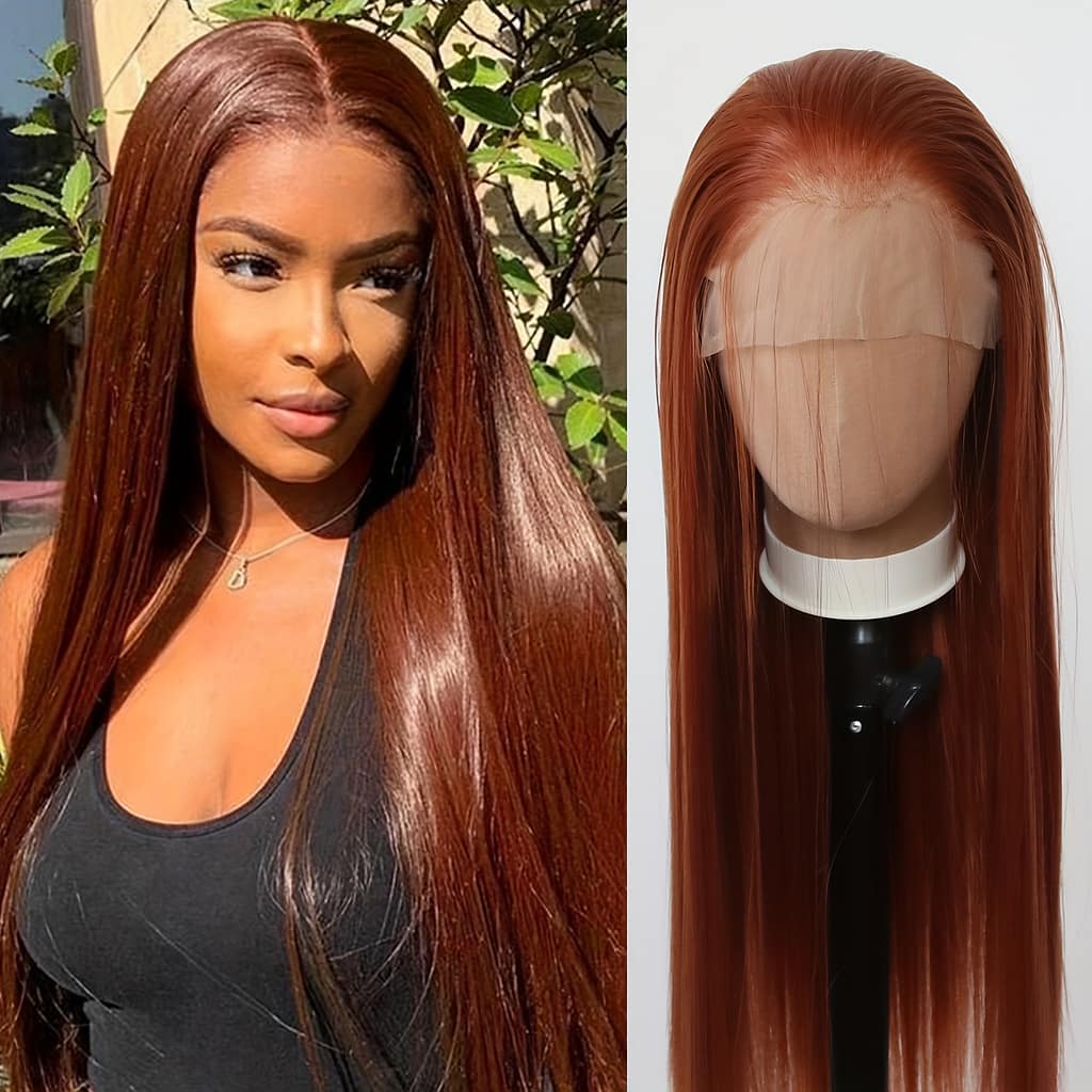 Unisex-adult Basic Straight Synthetic Lace Front Wig – Fiber, Hairline, Glueless, Heat Resistant, 180% Density, 13×3 Lace Area – Suitable For All, Fashionable Long Wig Beauty & Personal Care Shop Online at Dubai Trades 2