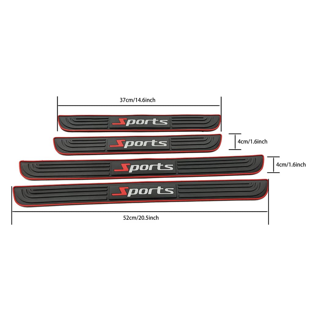 Upgrade Your Car With 4pcs Universal Rubber Door Sill Protector – Get Maximum Protection Now! Automotive Shop Online at Dubai Trades 2