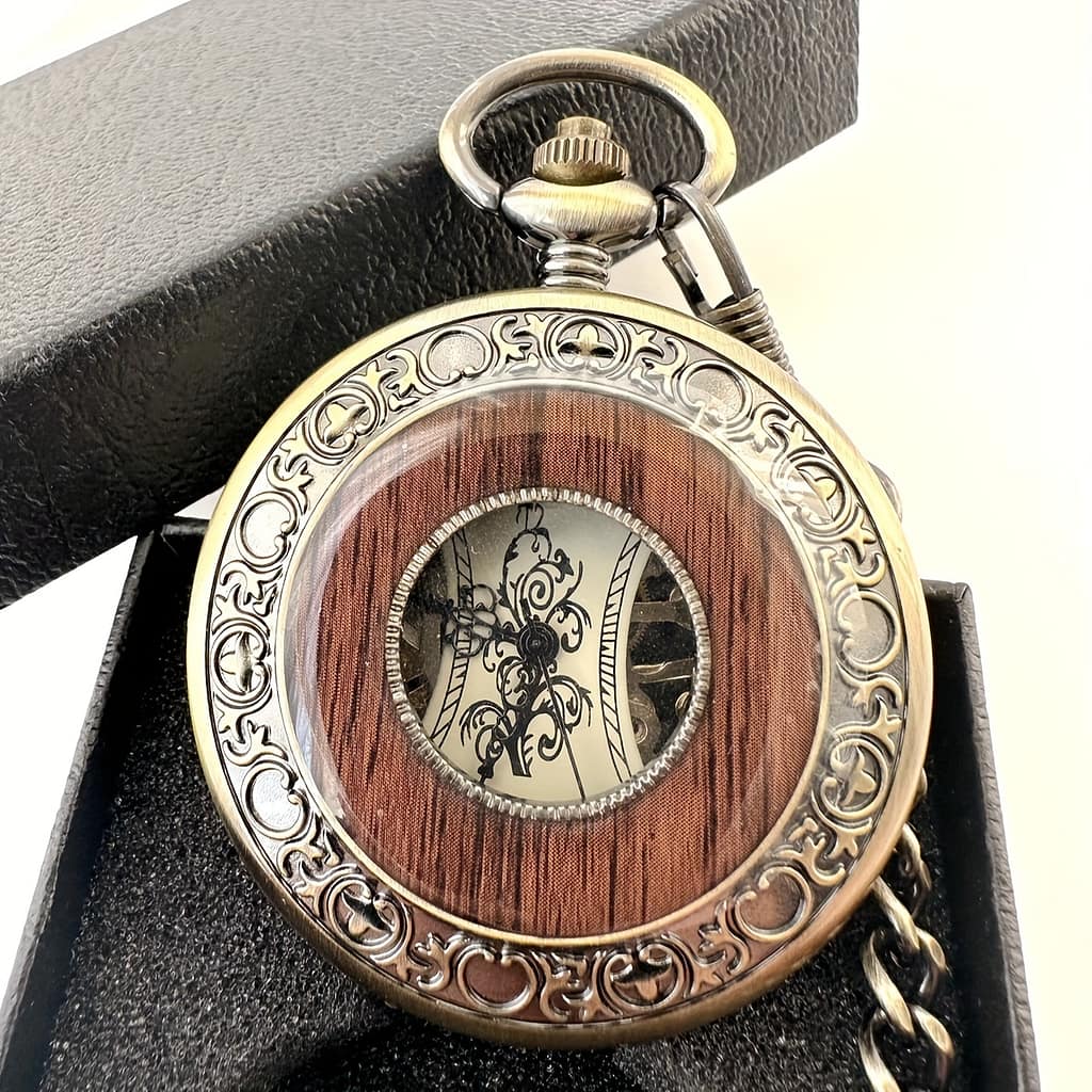 Vintage-inspired Men’s Mechanical Pocket Watch With Wooden Case, Roman & – Perfect Gift Idea, Large, Skeleton, Weflourish Clothing, Shoes & Jewelry Shop Online at Dubai Trades 2
