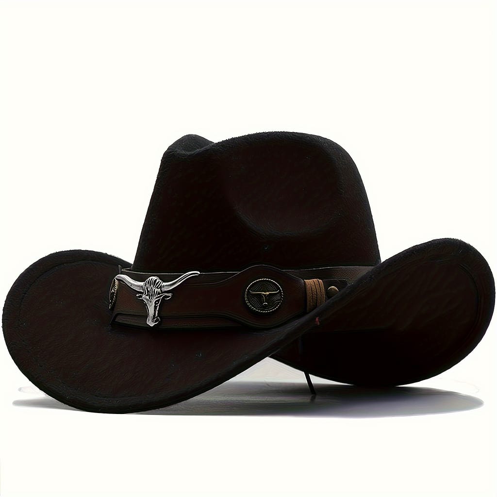 Western Cowboy Hat With Wide Brim, Adjustable Felt Cattleman Cap For Men And Women, Vintage Style Outdoor Panama Hat, Cowboy Accessories Accessories Shop Online at Dubai Trades 2