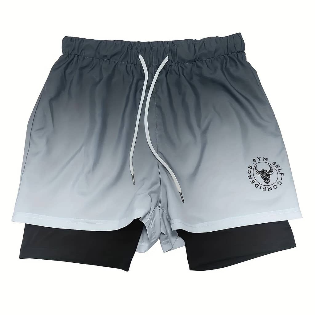 Women’s 2-in-1 Athletic Running Shorts, Casual Fitness Workout Double Layered Shorts, Sporty Gym Activewear With Adjustable Drawstring Base Layers & Compression Shop Online at Dubai Trades 2