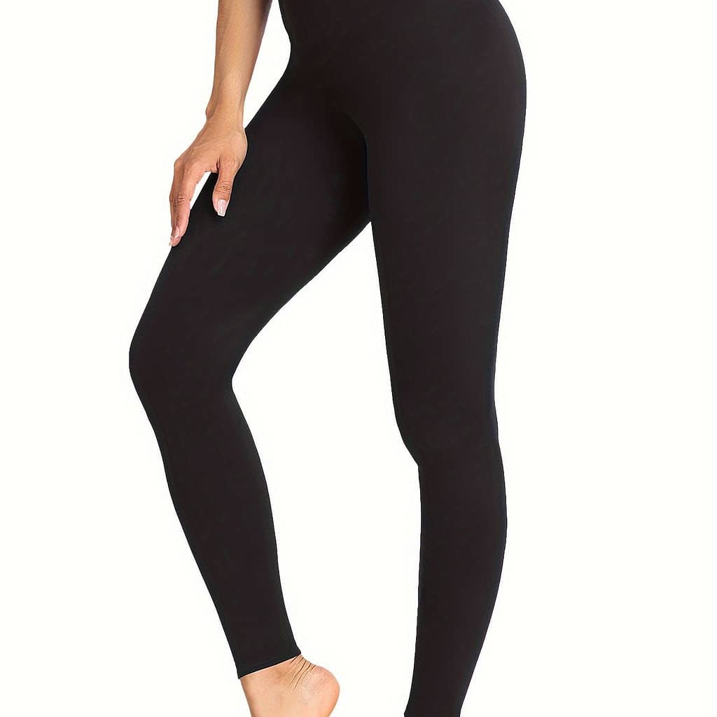 Women’s High Waisted Tummy Control Leggings, 92% Polyester 8% Spandex, Solid Color, Long Length, Knit Fabric, Stretchy Skinny Yoga Pants For , Sports Clothing, Shoes & Jewelry Shop Online at Dubai Trades 2