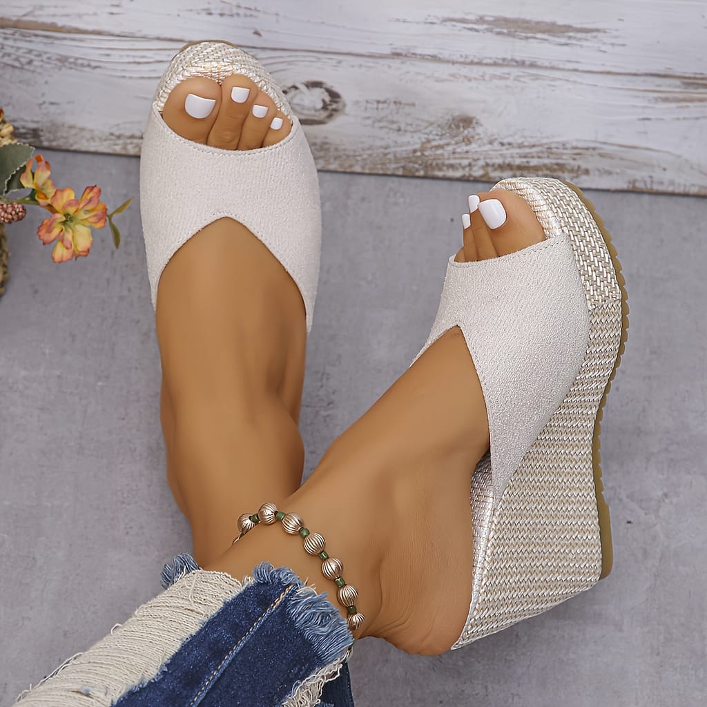 Women’s Platform Slip On Sandals, Casual Summer Walking Wedge Sandals, Non-slip Sandals Clothing, Shoes & Jewelry Shop Online at Dubai Trades 2