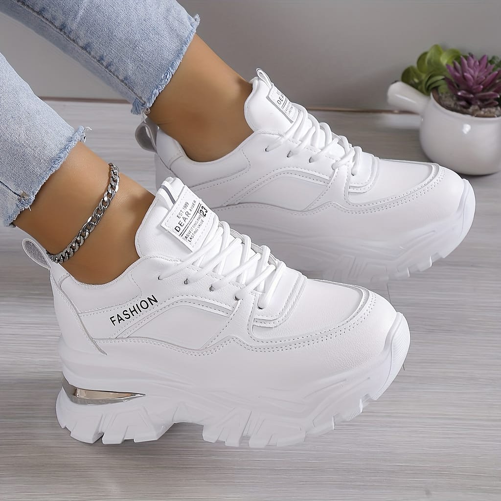 Women’s Platform Sneakers, Fashion Lace Up Outdoor Shoes, Comfortable Low Top Sport Shoes Clothing, Shoes & Jewelry Shop Online at Dubai Trades 2