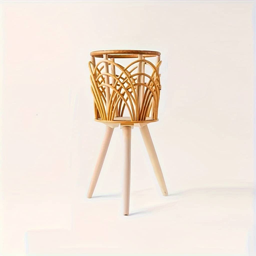 Wooden Woven Vase Fillers With Handles – For Kitchen & Bedroom Organization, Plant Stand (set Of 1) Arts, Crafts & Sewing Shop Online at Dubai Trades 2