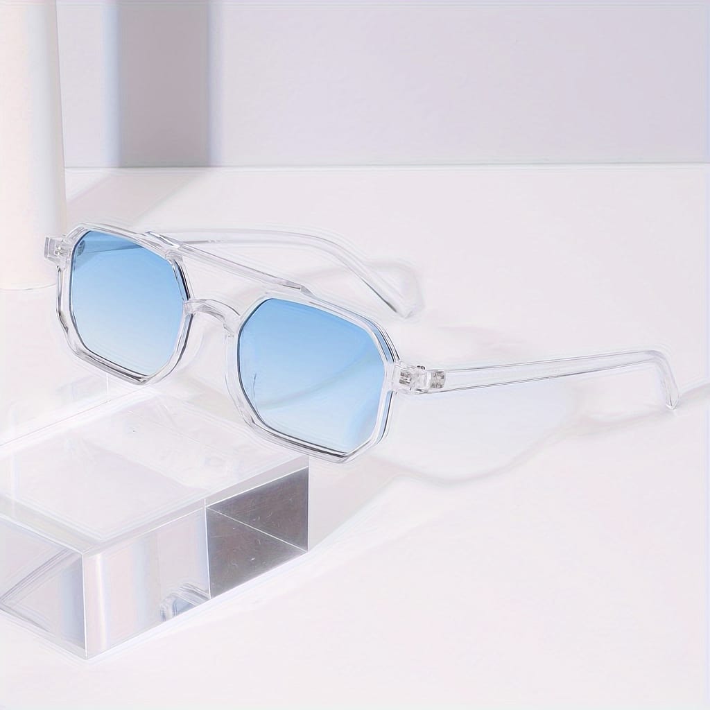 [popular ] Vintage-inspired Men’s Fashion Glasses With Double Bridge – Transparent Frame, Pc Lenses For & Fashion Statement, Decorative Glasses Accessories Shop Online at Dubai Trades 2