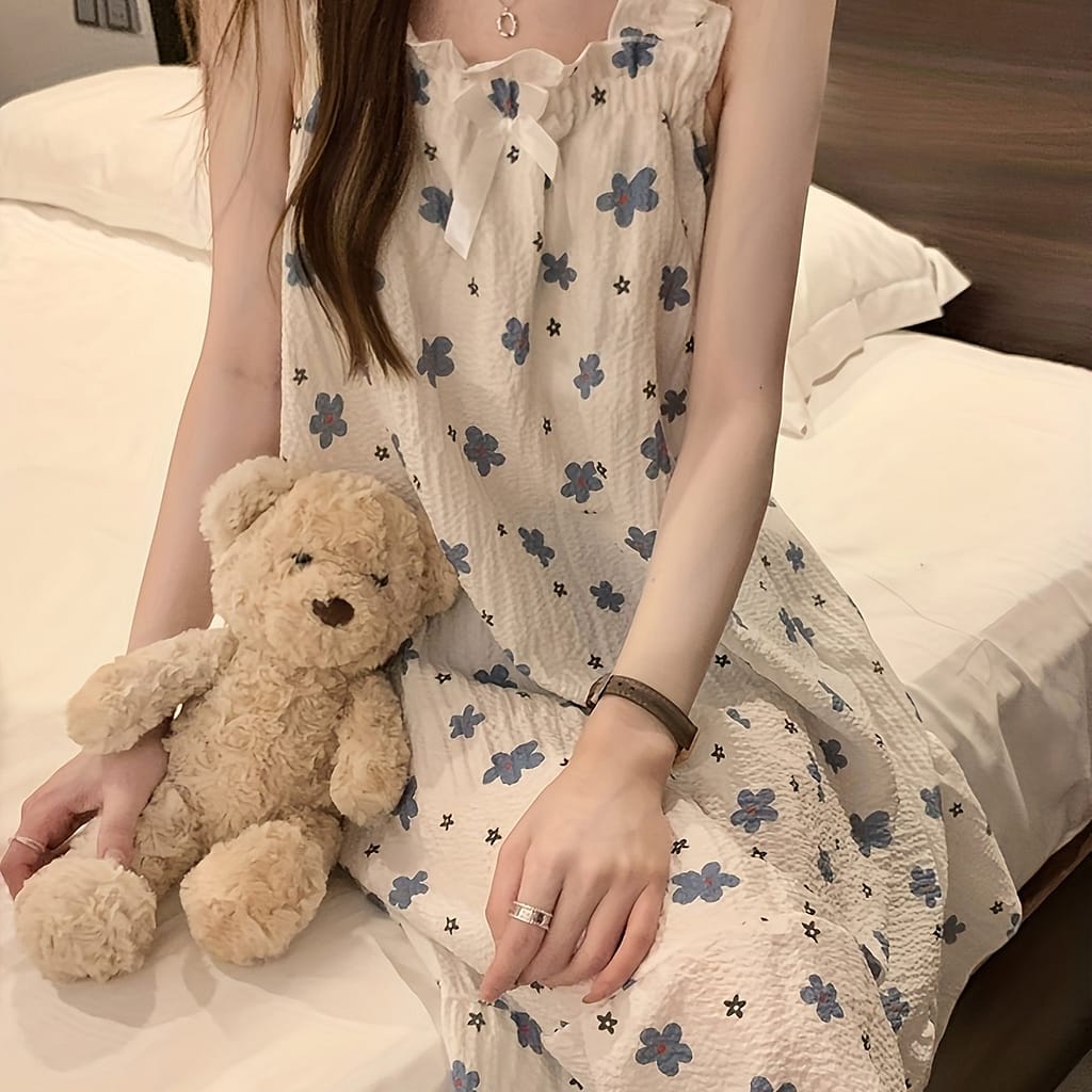 [ ]summer Thin Sleeveless Nightgown For Women, Popular Homewear Clothing Shop Online at Dubai Trades 2