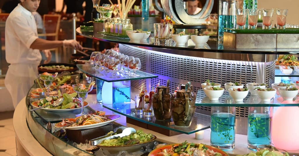 5* Sunday Brunch With Drinks: Child (Aed 79), Adult (Aed 159) Dubai restaurants Shop Online at Dubai Trades 3