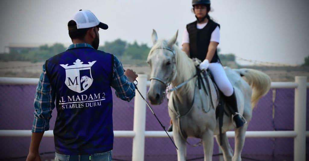 Al Madam 2 Stables, 45-Minute Horse Riding Lesson Dubai activities Shop Online at Dubai Trades 2