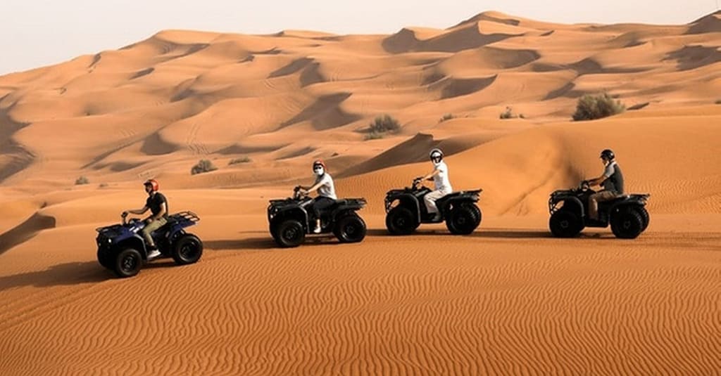 Desert Safari With Quad Biking Or Overnight Camping Dubai package Shop Online at Dubai Trades 2