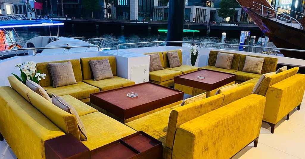 Dine, Dance, And Delight: Dubai Canal Dinner Dhow Cruise Dubai restaurants Shop Online at Dubai Trades 15