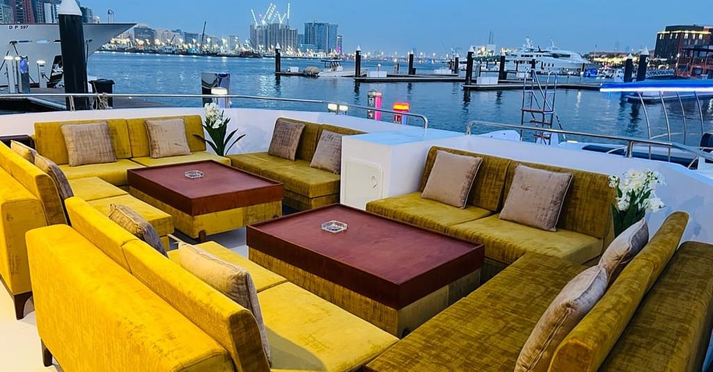 Dine, Dance, And Delight: Dubai Canal Dinner Dhow Cruise Dubai restaurants Shop Online at Dubai Trades 16